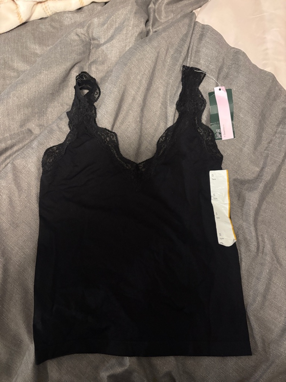 Target Black Lace-Trim Tank Top